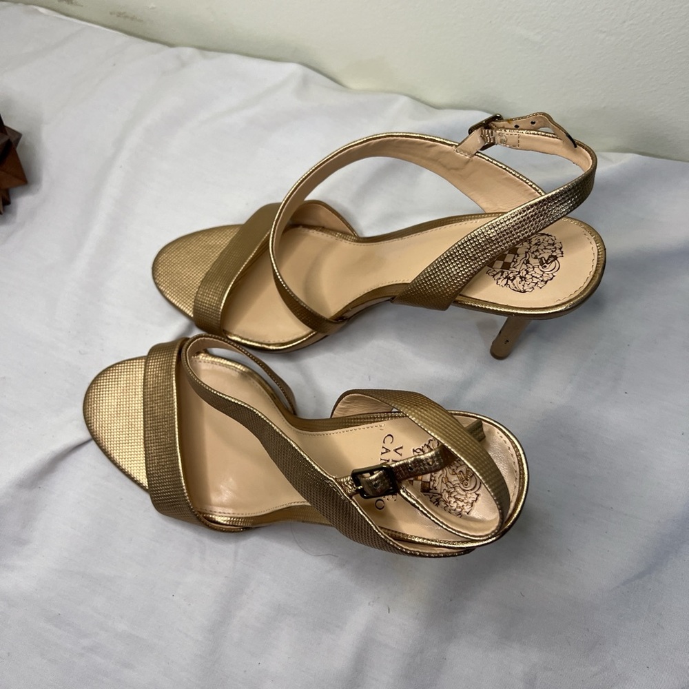 Gold Strappy Heels